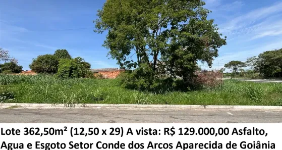 Lote/Terreno à venda, 362m² no Setor Conde dos Arcos Complemento, Aparecida de Goiânia