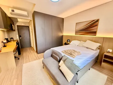 Apartamento com 1 Quarto para alugar, 25m² no Pompéia, Santos