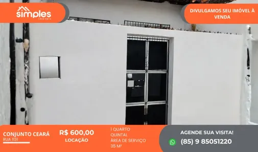Kitnet com 1 Quarto para alugar, 35m² no Conjunto Ceará I, Fortaleza