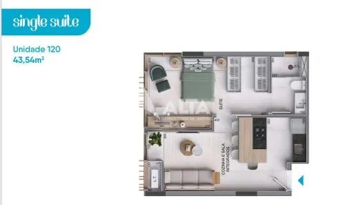 Apartamento com 1 Quarto à venda, 43m² no Setor Noroeste, Brasília