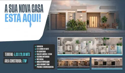 Casa com 3 Quartos à venda, 106m² no Luar da Barra, Barra dos Coqueiros