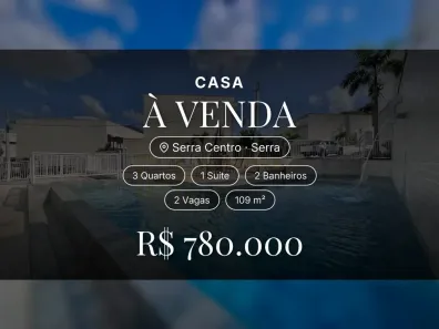 Casa com 3 Quartos à venda, 109m² no Serra Centro, Serra