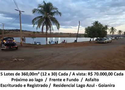 Lote/Terreno à venda, 360m² no Residencial Lago Azul, Goianira