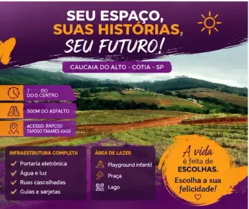 Lote/Terreno à venda, 500m² no Centro (Caucaia do Alto), Cotia