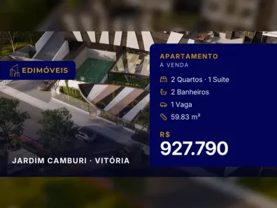 Apartamento com 2 Quartos à venda, 59m² no Jardim Camburi, Vitória