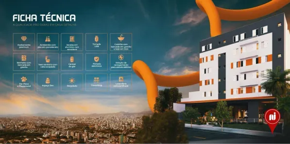 Apartamento com 2 Quartos à venda, 56m² no Coração Eucarístico, Belo Horizonte