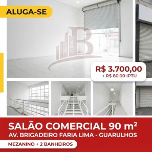 Ponto Comercial para alugar, 90m² no Cocaia, Guarulhos