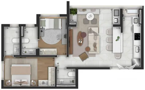 Apartamento com 2 Quartos à venda, 74m² no Jardim do Paço, Sorocaba