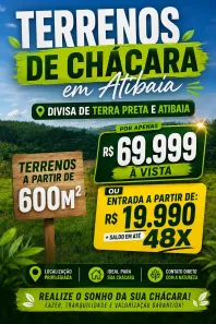 Lote/Terreno à venda, 600m² no Vila Santista, Atibaia