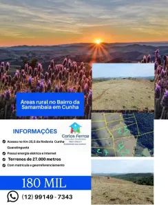 Fazenda/Sítio à venda, 27000m² no , Cunha