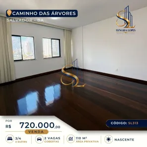 Apartamento com 3 Quartos à venda, 110m² no Caminho das Árvores, Salvador