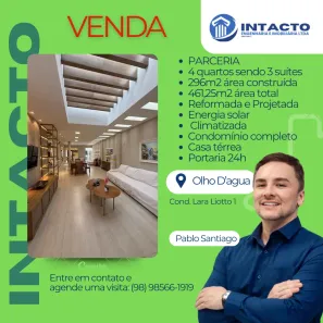 Casa de Condomínio com 4 Quartos à venda, 296m² no Turu, São Luís