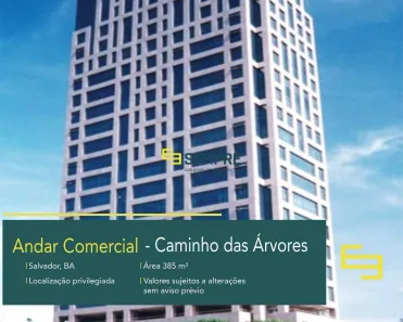 Sala Comercial para alugar, 385m² no Pernambués, Salvador
