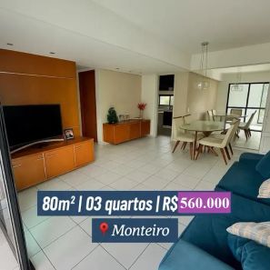 Apartamento com 3 Quartos à venda, 80m² no Monteiro, Recife