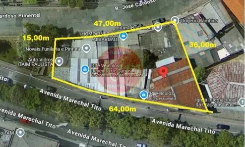 Lote/Terreno à venda, 1022m² no Itaim Paulista, São Paulo