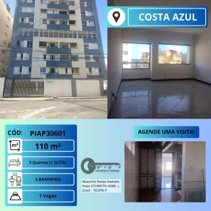Apartamento com 3 Quartos à venda, 110m² no Costa Azul, Salvador