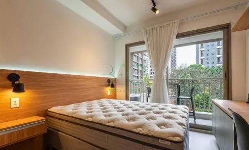 Apartamento com 1 Quarto para alugar, 25m² no Cerqueira César, São Paulo