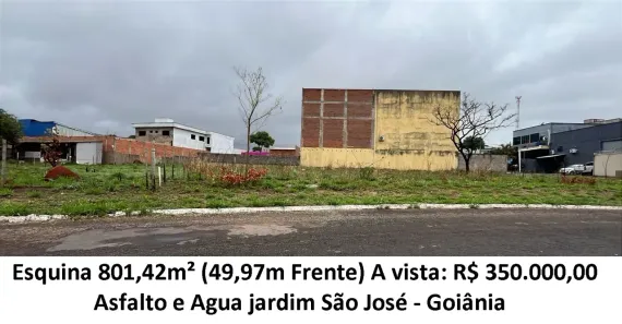 Lote/Terreno à venda, 801m² no Jardim São José, Goiânia