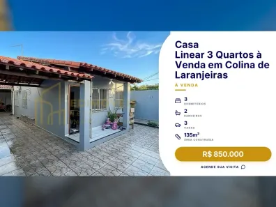 Casa com 3 Quartos à venda, 135m² no Parque Residencial Laranjeiras, Serra