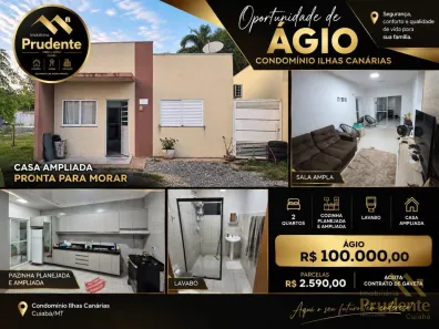 Casa de Condomínio com 2 Quartos à venda, 120m² no Condomínio Residencial Ilhas Canárias, Cuiabá