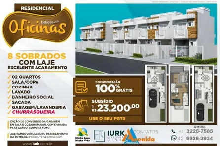 Casa com 2 Quartos à venda, 60m² no Centro, Ponta Grossa