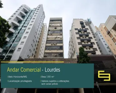 Sala Comercial para alugar, 150m² no Lourdes, Belo Horizonte