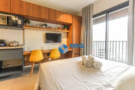 Apartamento com 1 Quarto para alugar, 25m² no Paraíso, São Paulo