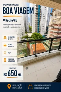 Apartamento com 3 Quartos à venda, 70m² no Boa Viagem, Recife