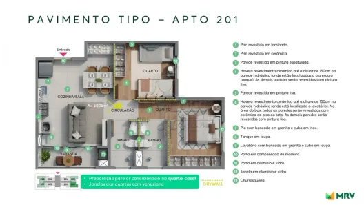 Apartamento com 2 Quartos à venda, 50m² no Quinta da Primavera, Ribeirão Preto