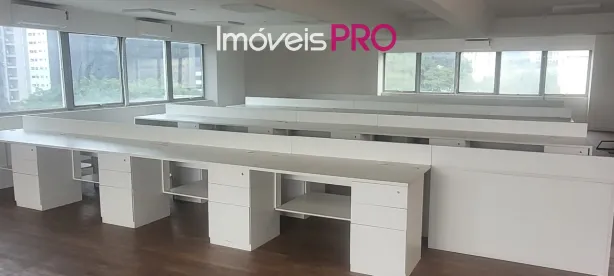 Sala Comercial para alugar, 204m² no Cidade Monções, São Paulo