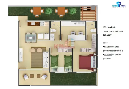 Apartamento com 3 Quartos à venda, 100m² no Parque das Nações, Parnamirim
