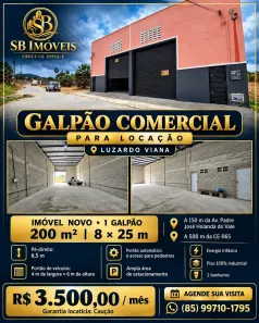 Galpão/Depósito/Armazém para alugar, 200m² no Luzardo Viana, Maracanaú