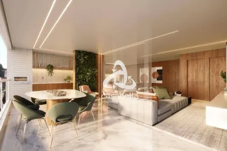 Apartamento com 3 Quartos à venda, 136m² no José Menino, Santos