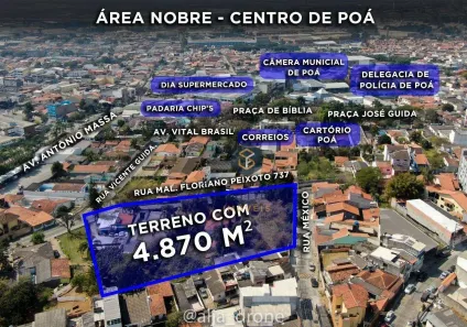 Lote/Terreno à venda, 4870m² no Centro, Poá