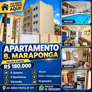 Apartamento com 3 Quartos à venda, 60m² no Parangaba, Fortaleza