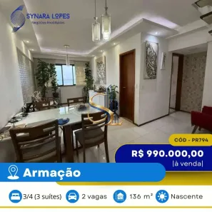 Cobertura com 3 Quartos à venda, 136m² no Jardim Armação, Salvador