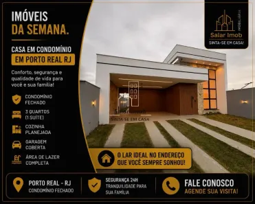 Casa de Condomínio com 3 Quartos à venda, 128m² no , Porto Real