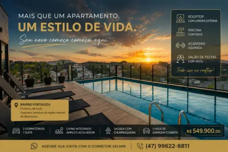 Apartamento com 2 Quartos à venda, 71m² no Fortaleza, Blumenau