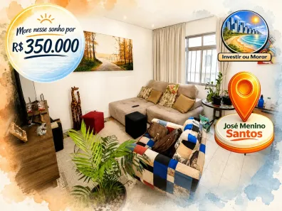 Apartamento com 1 Quarto à venda, 70m² no José Menino, Santos
