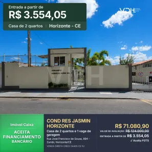 Casa de Condomínio com 2 Quartos à venda, 49m² no Zumbi, Horizonte