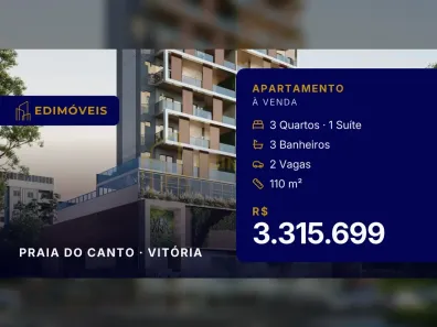 Apartamento com 3 Quartos à venda, 110m² no Praia do Canto, Vitória