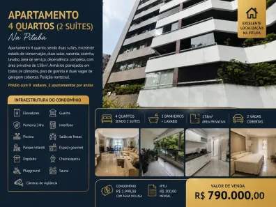Apartamento com 4 Quartos à venda, 138m² no Pituba, Salvador