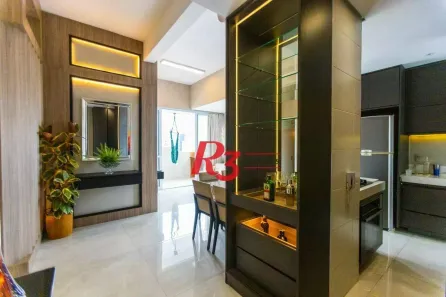 Apartamento com 3 Quartos para alugar, 104m² no Gonzaga, Santos