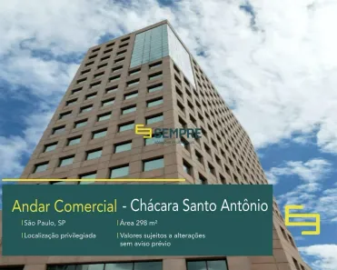 Sala Comercial para alugar, 299m² no Chácara Santo Antônio (Zona Sul), São Paulo