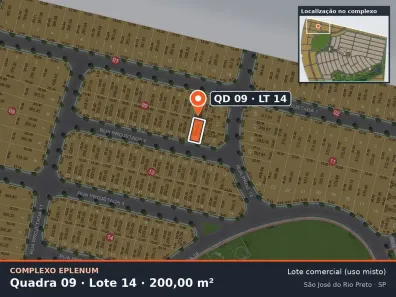 Lote/Terreno à venda, 200m² no Eparque Mirage, São José do Rio Preto