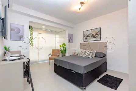 Apartamento com 1 Quarto para alugar, 27m² no Cidade Monções, São Paulo