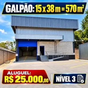 Galpão/Depósito/Armazém para alugar, 570m² no Tarumã, Manaus