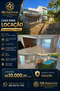 Casa de Condomínio com 4 Quartos para alugar, 300m² no Pires Façanha, Eusébio