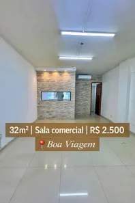 Sala Comercial com 1 Quarto para alugar, 32m² no Pina, Recife
