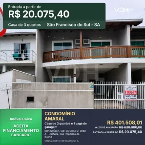 Sobrado com 3 Quartos à venda, 175m² no Ubatuba, São Francisco do Sul